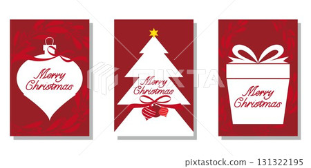 Christmas red ribbon greeting cards set Christmas red ribbon greeting cards set 131322195