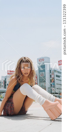 Young women in gal fashion: 80s and 90s street style Young women in gal fashion: 80s and 90s street style 131322399