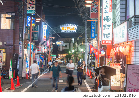 Tokyo: Nogata Honmachi Street, downtown Tokyo at night Tokyo: Nogata Honmachi Street, downtown Tokyo at night 131323810