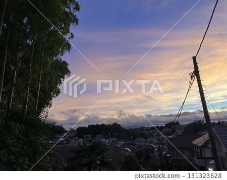 Battleship-like clouds and sunset clouds after a typhoon Battleship-like clouds and sunset clouds after a typhoon 131323828