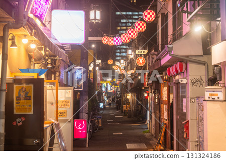 Tokyo: Nakano Station entertainment district and downtown Tokyo at night 131324186