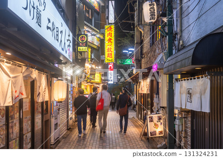 Tokyo: Nakano Station entertainment district and downtown Tokyo at night Tokyo: Nakano Station entertainment district and downtown Tokyo at night 131324231