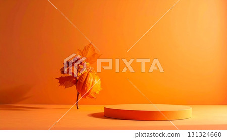 Flat matte burnt orange background with soft diffused light 131324660