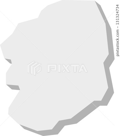 Simple map of Tochigi (white) 131324734