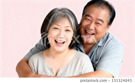 Smiling elderly couples and a loving life Senior life and happy marital relationships 131324843