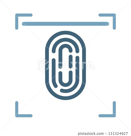Fingerprint scan icon, Futuristic Touch ID technology of mobile security for unlock device Fingerprint scan icon, Futuristic Touch ID technology of mobile security for unlock device 131324927