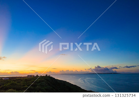 Sunset and seascape of Kurima Island 131325734