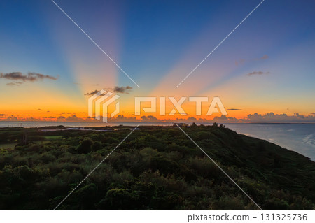 來間島的日落和海景 來間島的日落和海景 131325736