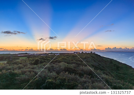 來間島的日落和海景 來間島的日落和海景 131325737