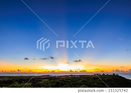 來間島的日落和海景 來間島的日落和海景 131325742