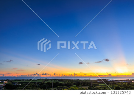 Sunset and seascape of Kurima Island 131325743