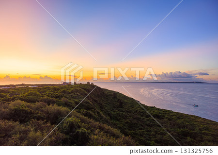 來間島的日落和海景 來間島的日落和海景 131325756