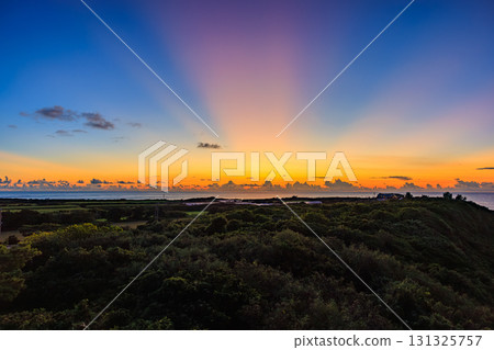 Sunset and seascape of Kurima Island 131325757