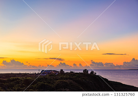 Sunset and seascape of Kurima Island Sunset and seascape of Kurima Island 131325760