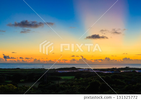 Sunset and seascape of Kurima Island 131325772