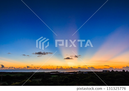 Sunset and seascape of Kurima Island 131325776