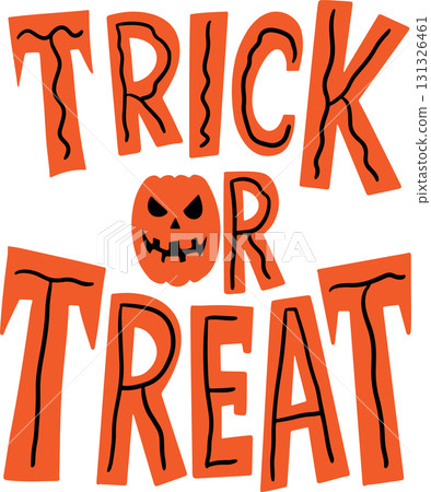 The Ttrick or treat for Halloween or holiday concept. 131326461