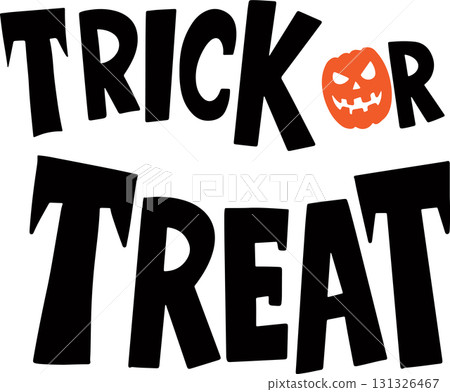 The Ttrick or treat for Halloween or holiday concept. 131326467
