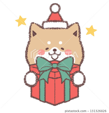 柴犬很高興收到聖誕禮物 柴犬很高興收到聖誕禮物 131326826