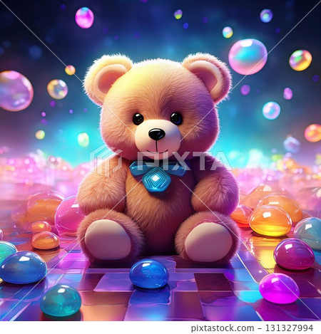 泰迪熊和彩球 131327994