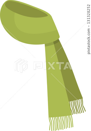 A light green knit scarf with fringe ends, essential for cool weather layering and fashion. A light green knit scarf with fringe ends, essential for cool weather layering and fashion. 131328252