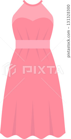 A pink dress with a fitted bodice, a cinched waist, and a flared skirt. Cute and elegant. A pink dress with a fitted bodice, a cinched waist, and a flared skirt. Cute and elegant. 131328300