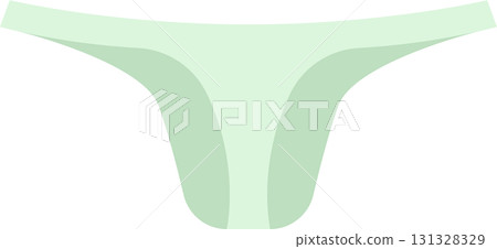 Light green underwear thong with neutral shadows. Minimalist design on black background. Light green underwear thong with neutral shadows. Minimalist design on black background. 131328329