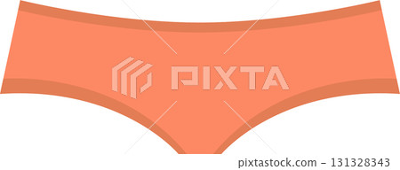 Close-up studio shot of a peach colored undergarment displayed on a black backdrop. Close-up studio shot of a peach colored undergarment displayed on a black backdrop. 131328343