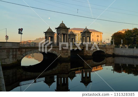 Breathtaking and Stunning Reflection of a Bridge Beautifully Captured at Sunrise Breathtaking and Stunning Reflection of a Bridge Beautifully Captured at Sunrise 131328385