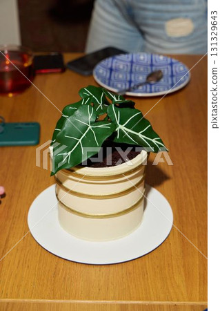 Experience the beauty of Succulent Cake Decoration featuring Edible Leaves for any celebration Experience the beauty of Succulent Cake Decoration featuring Edible Leaves for any celebration 131329643