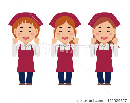 "I'll do my best," she said with a smile. A woman in a crimson apron and a headscarf. Part 2 "I'll do my best," she said with a smile. A woman in a crimson apron and a headscarf. Part 2 131329757