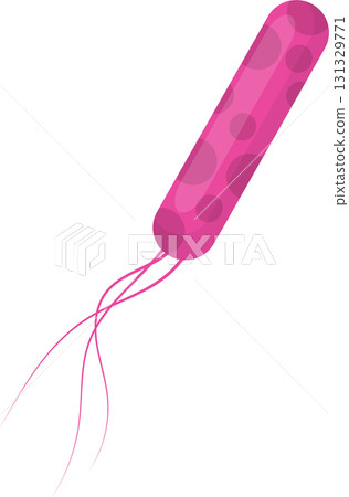 Stylized pink bacterium cell with flagella, showcasing microbial life and microscopic organisms. 131329771
