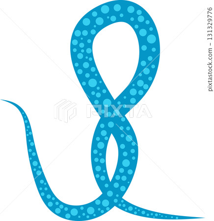 Blue illustrated virus structure with rounded head on black. Vector illustration of a virus. Blue illustrated virus structure with rounded head on black. Vector illustration of a virus. 131329776