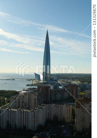 The breathtaking and stunning view of the iconic Lakhta Center located in Saint Petersburg The breathtaking and stunning view of the iconic Lakhta Center located in Saint Petersburg 131329870