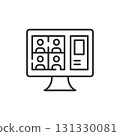 Video Conference Screen Icon 131330081