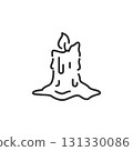 Melted Candle Icon 131330086