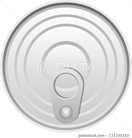 Close-up of a silvery metal can, its pull tab inviting. A symbol of convenience and preservation. Close-up of a silvery metal can, its pull tab inviting. A symbol of convenience and preservation. 131330183