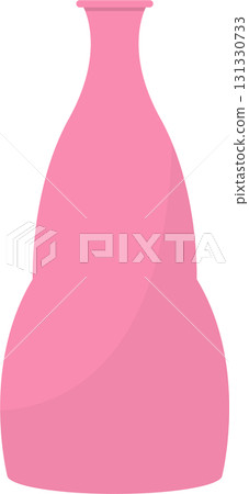 Whimsical pink vase, decorative piece, curves and angles create a unique, charming home accent. Whimsical pink vase, decorative piece, curves and angles create a unique, charming home accent. 131330733