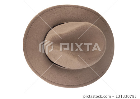 Gray Cowboy Hat Isolated on White Background Western Style Headwear 131330785