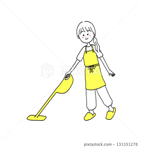 吸塵女人插圖 131331278