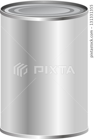 Sleek Metallic Container: A simple and functional design with a silver finish, ideal for storage. 131331355