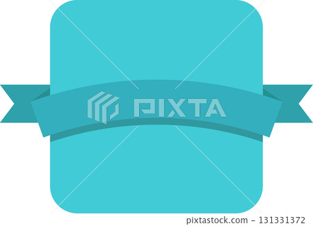 A minimalist, light blue vector graphic featuring a badge shape with a banner across the center. A minimalist, light blue vector graphic featuring a badge shape with a banner across the center. 131331372
