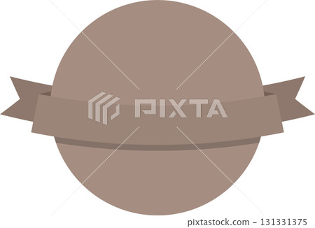 Blank label design with a simple shape and ribbon, ready for customization and creative use. 131331375