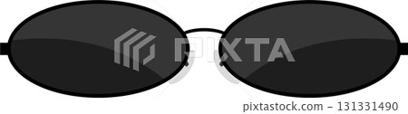 Shades of Mystery: dark circular glasses, protection from sun, fashion accessory, style statement 131331490