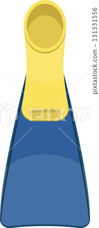 Cartoon illustration of a blue and yellow chemistry flask, perfect for educational material. Cartoon illustration of a blue and yellow chemistry flask, perfect for educational material. 131331556