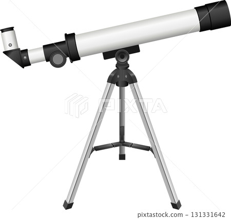 Astronomy Telescope: Capturing the cosmos with a mounted telescope for stargazing wonders. 131331642