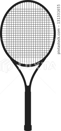A close up shot of a racket used in competitive sports such as tennis and racketball. 131331655