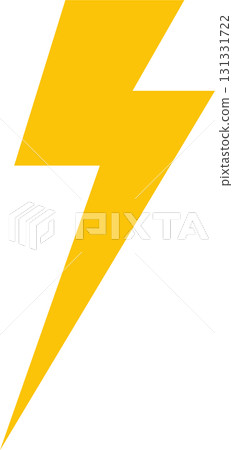 A striking yellow lightning bolt symbol against a stark black backdrop conveys power and speed. A striking yellow lightning bolt symbol against a stark black backdrop conveys power and speed. 131331722