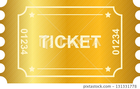 A golden ticket, indicating admission, entry, or winning some kind of prize in a lottery. A golden ticket, indicating admission, entry, or winning some kind of prize in a lottery. 131331778