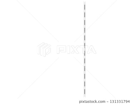Blank ticket stub featuring rounded corners and a perforated line for detachment purposes. 131331794